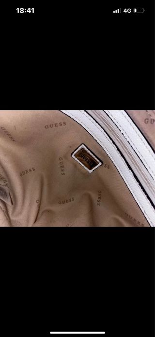 Borsa GUESS bianca rosa