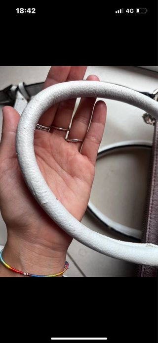 Borsa GUESS bianca rosa