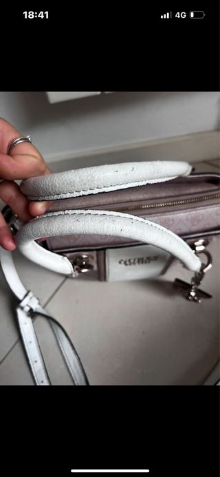 Borsa GUESS bianca rosa