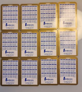 12 Calendários Vindimas Vinha 1991