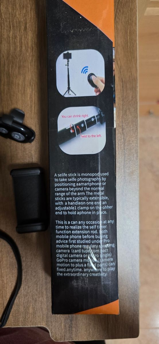 Palo selfie con trípode y mando