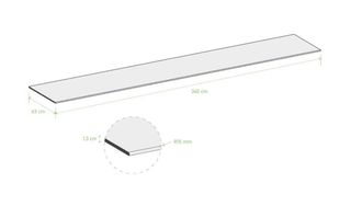 Encimera de cocina laminada compacta Roble Romance