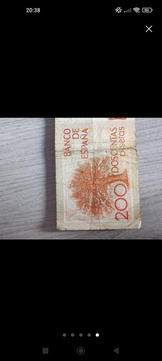 Billete 200 pesetas 1980