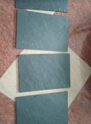 Plato de piedra pizarra canapé 15x25 cm