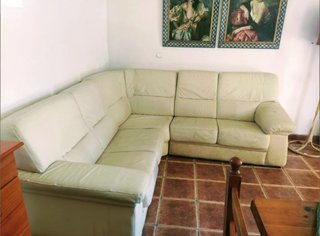OFERTA Sofá rinconera en piel