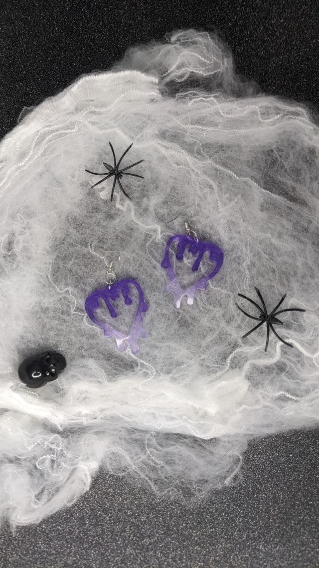 Pendientes corazón Halloween 