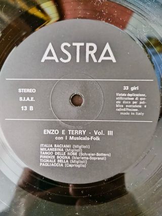 Vinile 33 giri, “ Enzo e Terry” e i Musicals -
