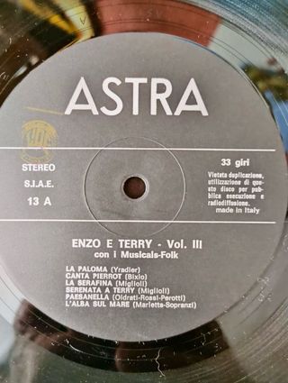 Vinile 33 giri, “ Enzo e Terry” e i Musicals -