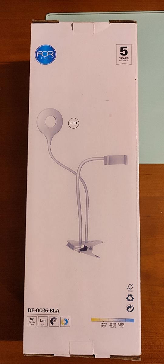 Lámpara LED + soporte flexo