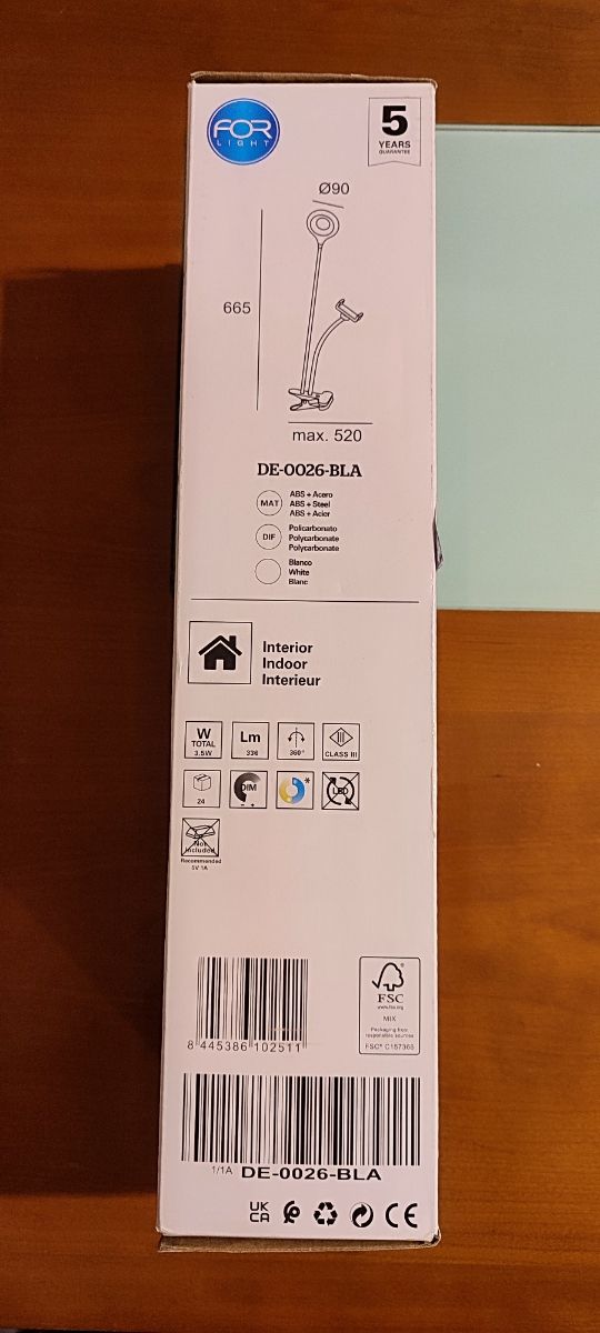 Lámpara LED + soporte flexo