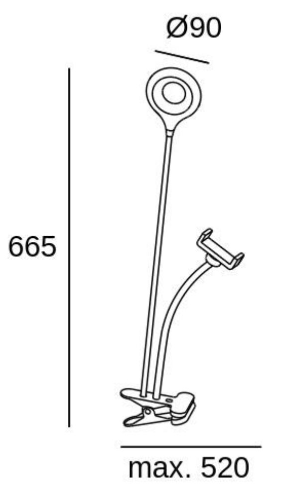 Lámpara LED + soporte flexo