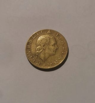 Moneta Vintage 200 Lire errore di Conio