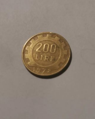 Moneta Vintage 200 Lire errore di Conio