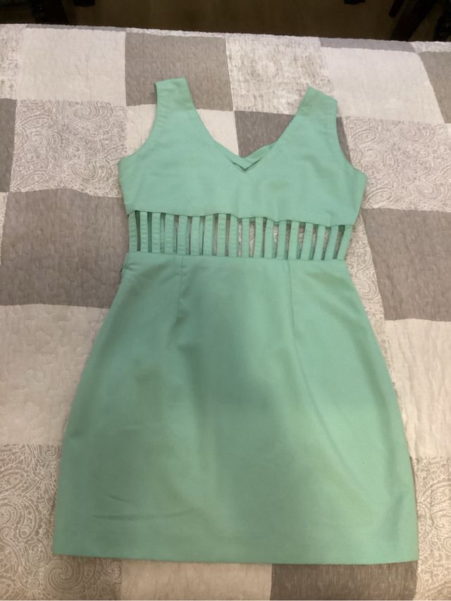 Vestido verde agua