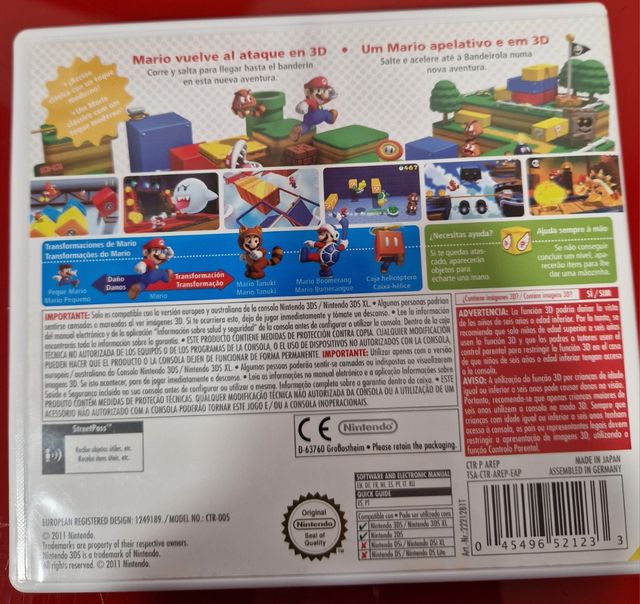 Juego nintendo Super Mario 3DLAND