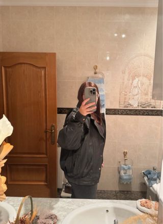 Cazadora piel vintage hombre