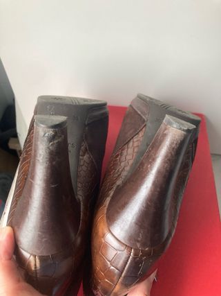 Botines tacon marrones