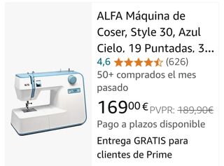 Maquina de coser Alfa style 30