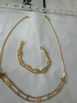 Juego collar y pulsera nombre: Gema