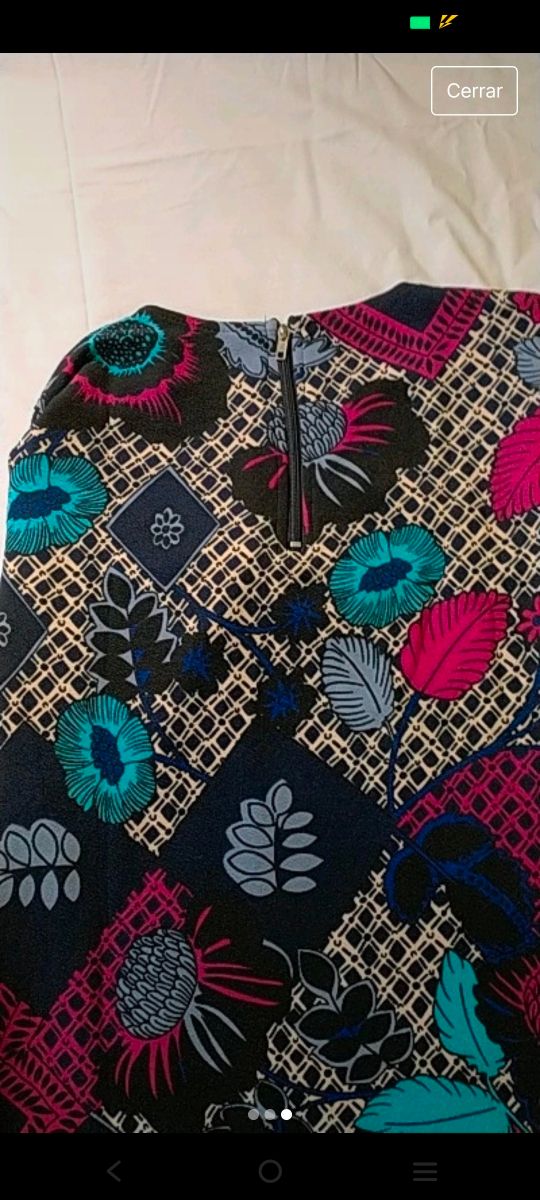 Vestido estampado muy juvenil.M.Sin estr