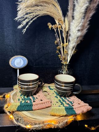 2 sottobicchieri macramé