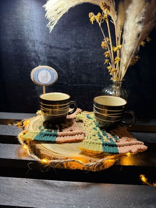 2 sottobicchieri macramé