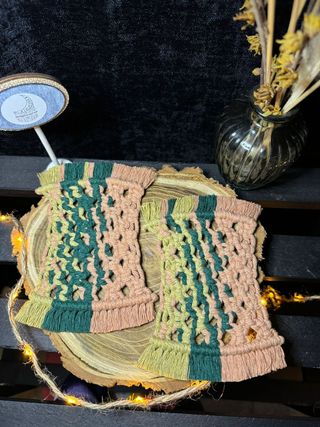 2 sottobicchieri macramé