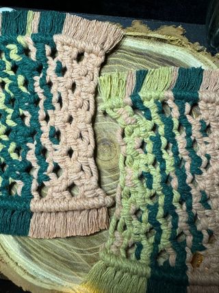 2 sottobicchieri macramé