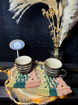 2 sottobicchieri macramé