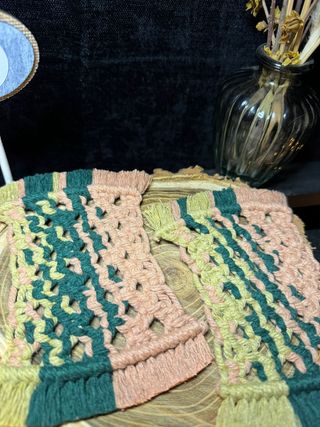 2 sottobicchieri macramé