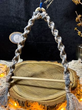 Porta carta igenica grigio macramé