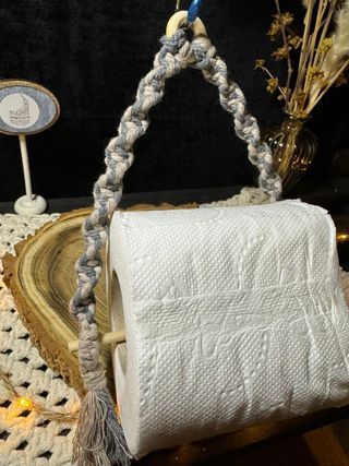 Porta carta igenica grigio macramé