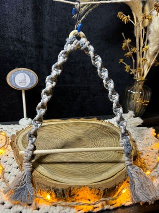 Porta carta igenica grigio macramé