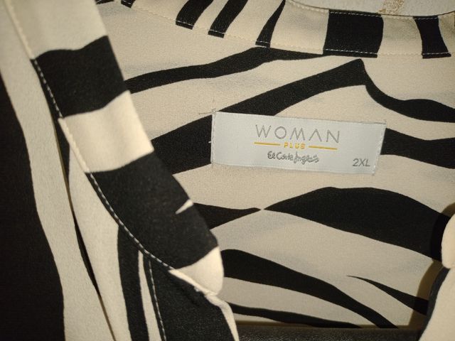 Camisa para mujer blanca negra.