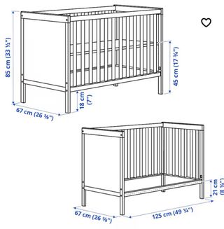 Cuna blanca ikea  y colchon 