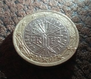Moneda errores de acuñación 1 € francesa árbol