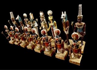 Scacchi Ornamentali Egizi Hachette Dipinti a Mano