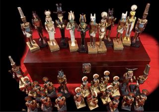 Scacchi Ornamentali Egizi Hachette Dipinti a Mano