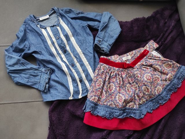 Conjunto falda camisa dolce petit 6 años