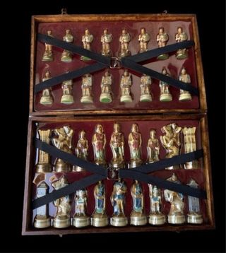 Scacchi Nigri battaglia di camelot dipinti a mano