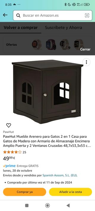 Caseta arenero