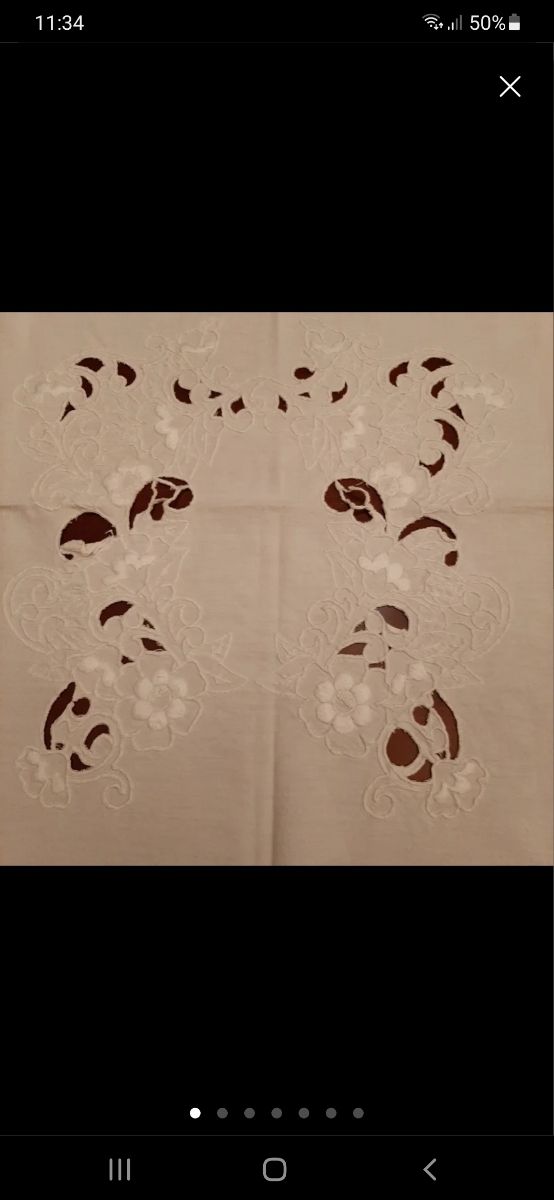 Tovaglia da 6 ricamata a mano