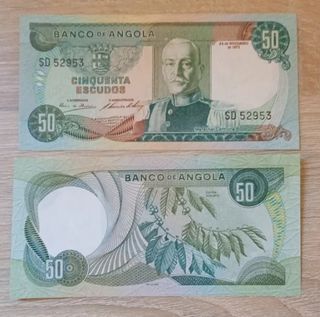 Billetes Angola 50 escudos 1972