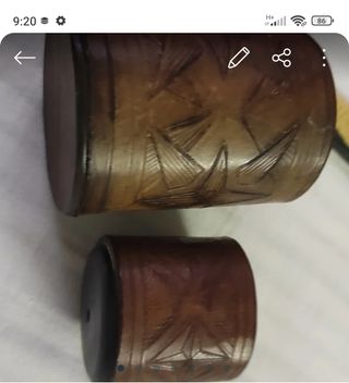 Portapenne e portafiammiferi in cuoi