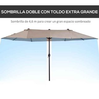 Sombrilla Doble para Jardín 460x270x240 cm