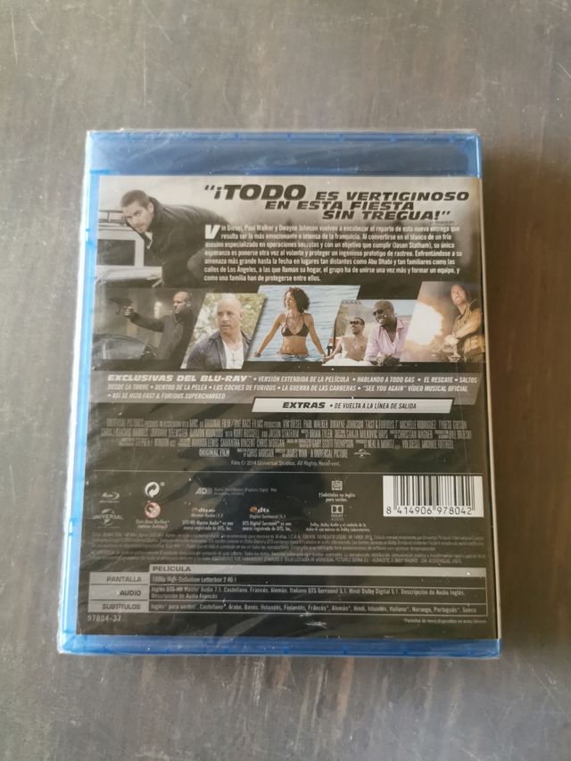Fast and furious 7 Blu-ray