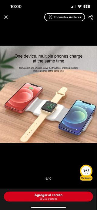 Cargador inalambrico Movil y applewatch