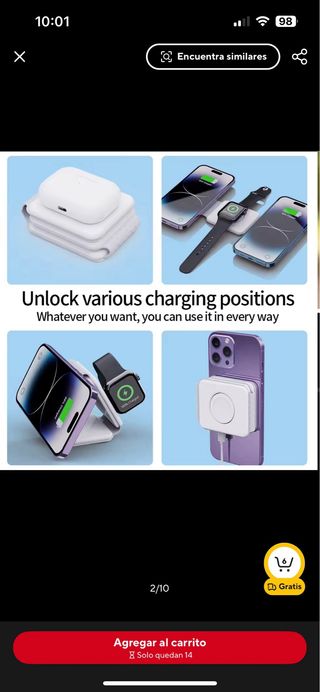 Cargador inalambrico Movil y applewatch