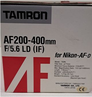 Objetivo Tamron AF LD 200-400mm 1:5.6 75DNxNIKON