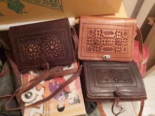 Bolso cuero artesanal hecho a mano